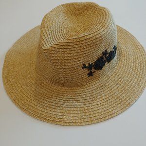 Child's Embroidered Summer "Straw" Hat Island Vibe Beach Vacation